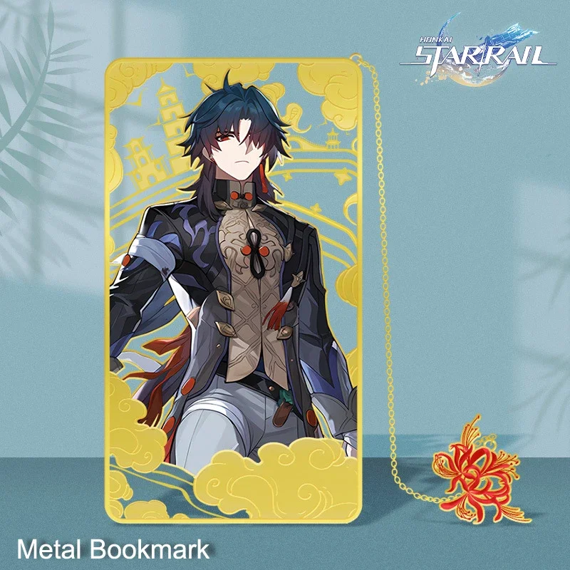 

9 см X 5 см Honkai: красивое лезвие в форме звезды, пустотелые металлические закладки, цепь хиганбана, офисные принадлежности, запись, расположение для чтения