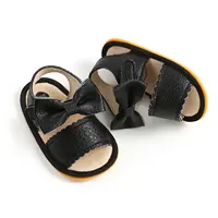 Summer Fashion Newborn Infant Baby Girls Princess Shoes Bowknot Casual Sandals PU Non-slip Shoes 0-18M 2