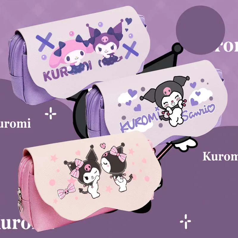 

Anime Cartoon Sanrio Kuromi Pencil Case Student Pencil Case Cute Large Capacity Student Pencil Case Gift for Children