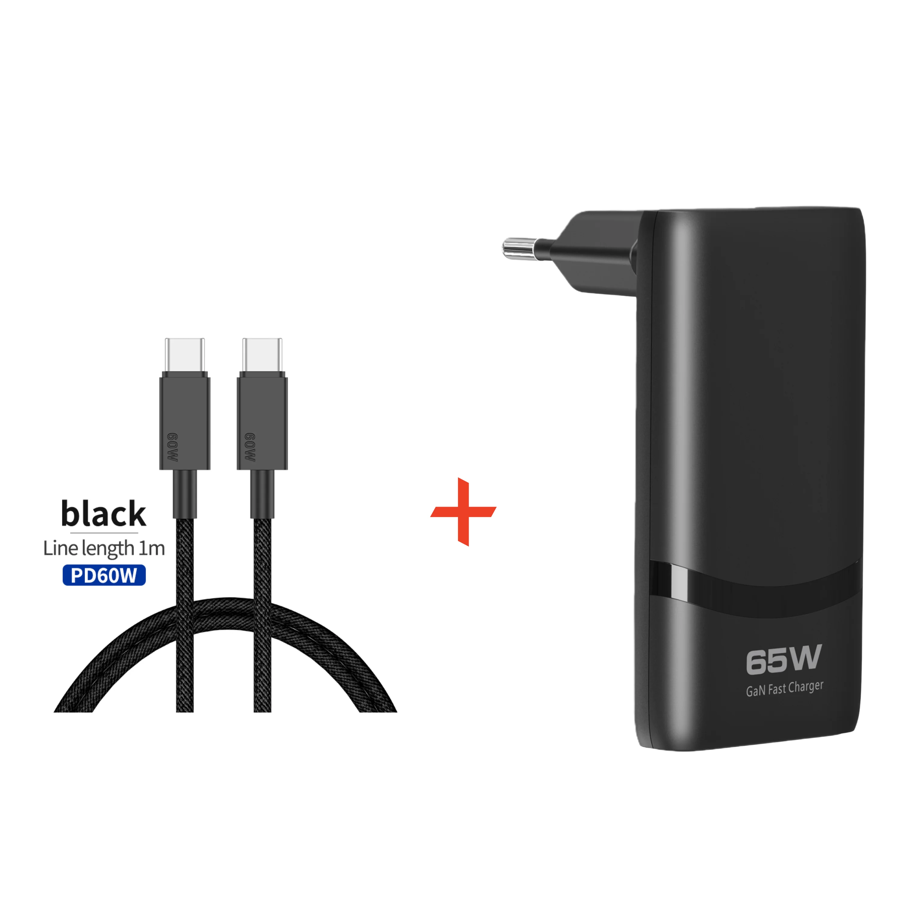 Ultra-Thin 65W GaN Dual-Port USB C Fast Charger with Foldable Plug