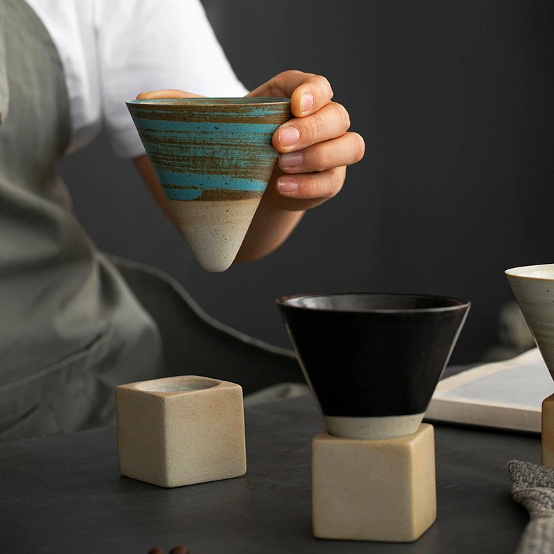 

Керамическая кофейная чашка, креативная ручная роспись, глазурованная чайная чашка с основанием, керамическая посуда, персональная чашка для воды
