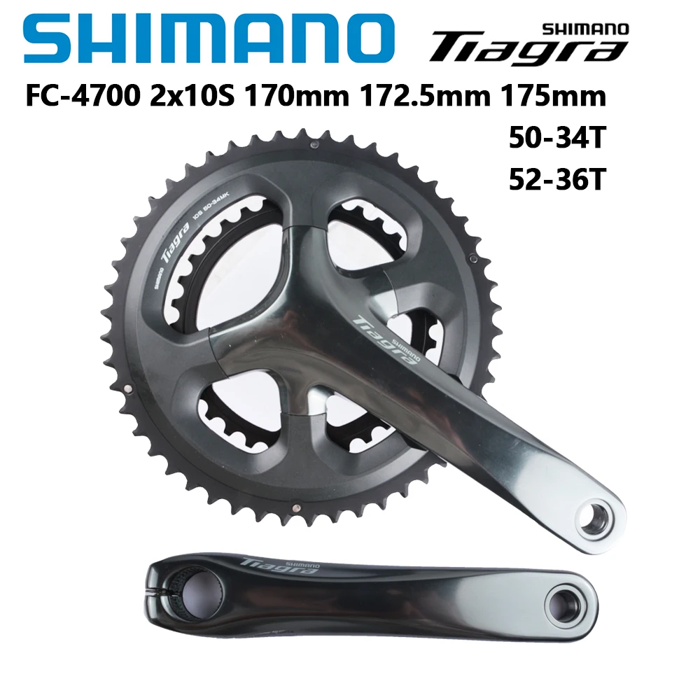 camera Charlotte Bronte Commotie Shimano Tiagra 4700 4703 10 Speed 165Mm/170Mm/172.5Mm/175Mm 50 34T 52 36T  50 39 30T Crankstel Racefiets Fiets Crank Met BBR60|bicycle crank|crankset  roadtiagra 4700 - AliExpress