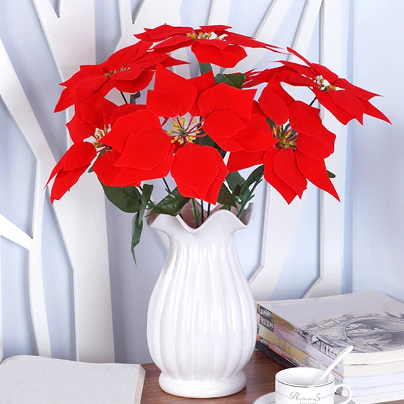 

Wedding Christmas Flower Simulation Decoration Fake Flower Bundle Creativity High Quality Simulation Flower Diy Home Decoration
