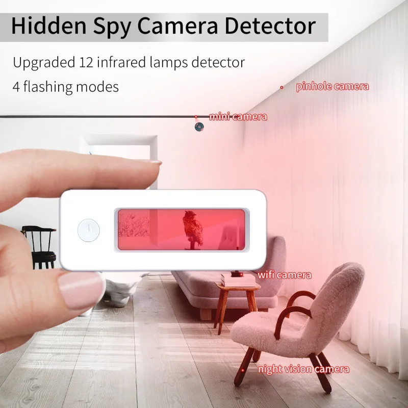 Anti-camera/anti-recording Detector Large Window 360&deg; 3D Scanning Detection Pinhole Camera/listening-in Device for Hotel Car Etc