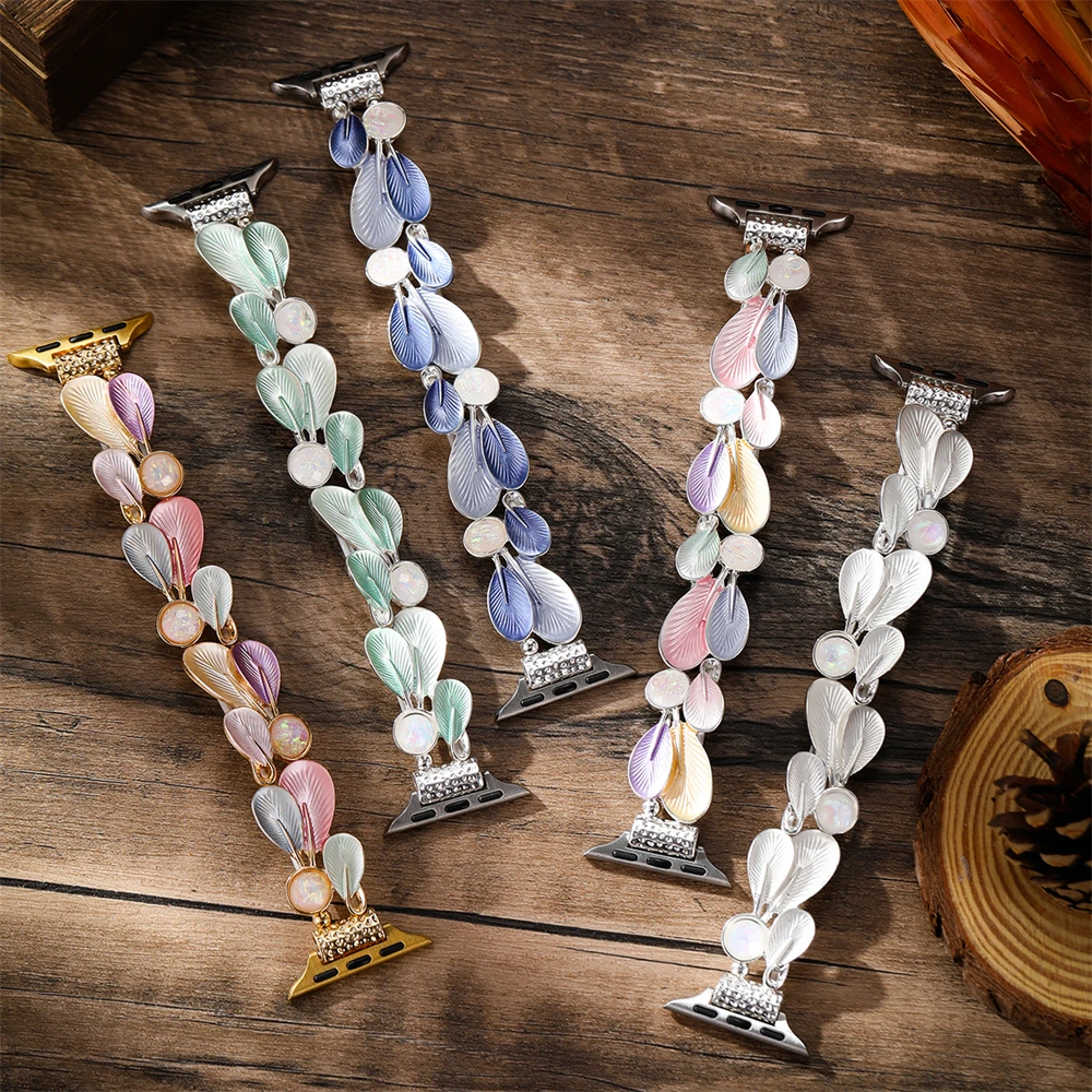 Elegant Women's Bracelet Band for Smart Watches, Adjustable Size Strap