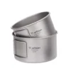 Titanium Bowl With Folding Handle Camping Bowl 450ml/600ml No Lid/with Lid Dinner Food Container Outdoor Pan Camp-Cooking 1