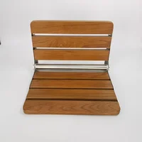 Wall Mounted Folding Chair Bathroom Shower Seat Waterproof Wooden Footstool Hidden Folding Chair For Bathing Space Saving 1