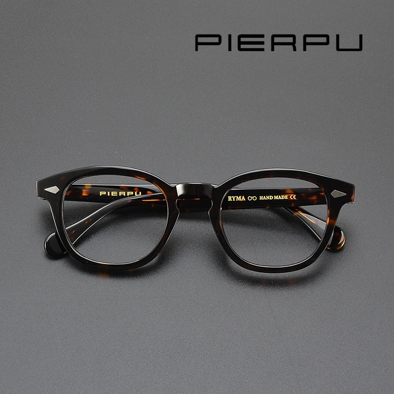 

High quality Vintage LEMTOSH Optical Eyeglasses Frame Men Women Johnny Depp Acetate Spectacle Frame Prescription Eye Glasses