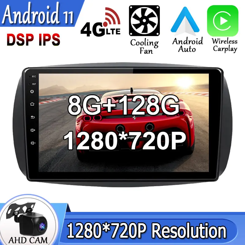 Android 11 для Mercedes Benz Smart Fortwo 2016 навигация мультимедийный беспроводной Carplay Авто