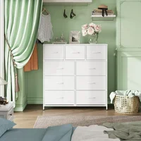 9-Drawer Dresser, Fabric Storage Tower for Bedroom, Hallway, Closet, Tall Chest Organizer Unit for Bedroom with Fabric Bins 1
