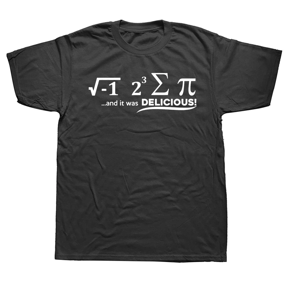 Ich habe etwas Kuchen gegessen und es war lecker Lustige Mathe-T-Shirts Herren Damen Mode Lässiges T-Shirt 100% Baumwolle Locker Geschnittenes Oversize-T-Shirt