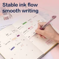 DELI 6/12 Color Gel Pen Set 0.5mm Journal Marking Pens for Planning Drawing & School Supplies Smooth Writing Gel Ink Pens 3