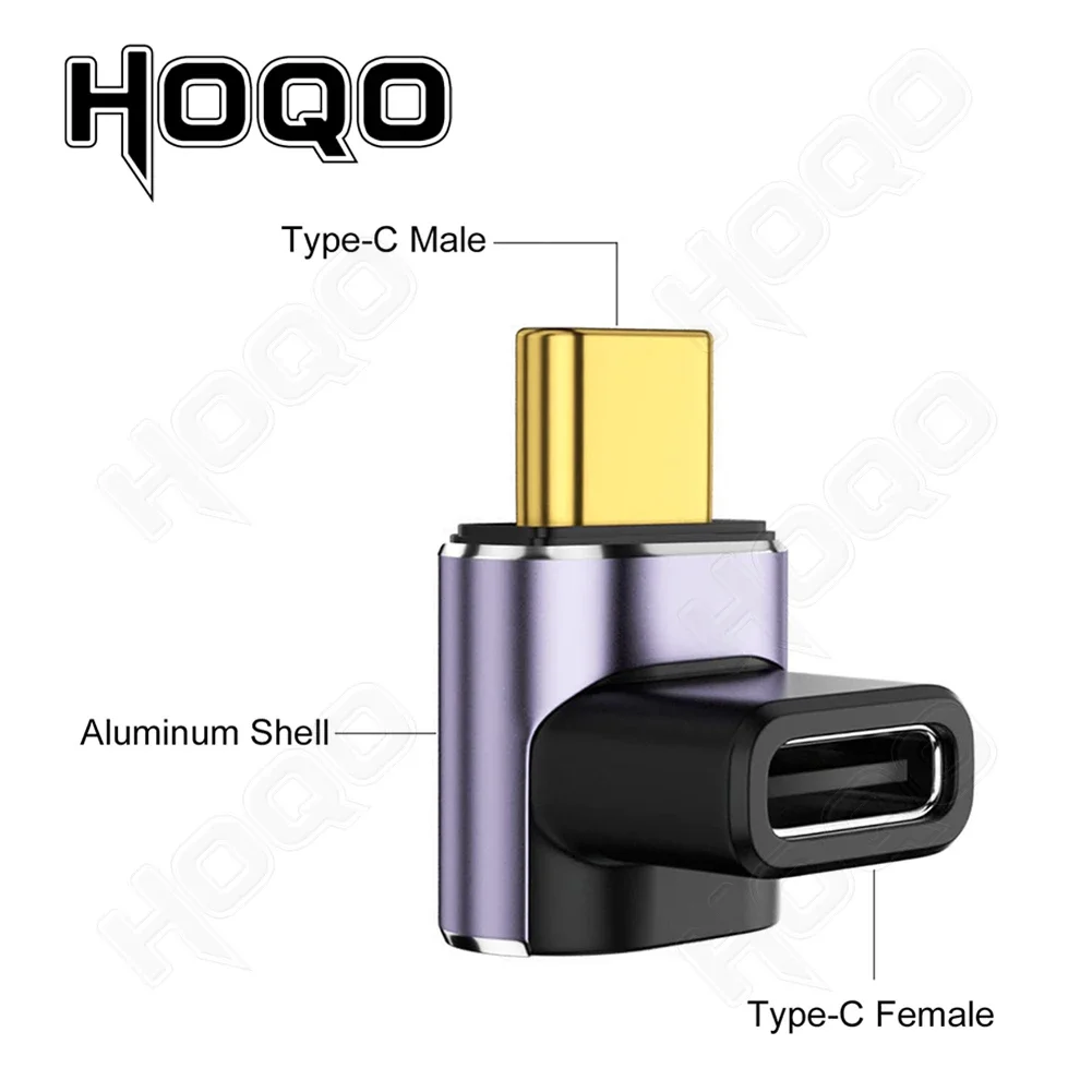 40gbps usb c angle 90 degree adapter USB-C Extender Right Angle PD 100W Fast Charging for MacBook pro Steam Deck Switch Laptop