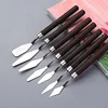 7pcs/Set Oil Painting Scraper Palette Knife Watercolors Fine Acrylic Gouache Paint Spatula Pick Color Mixing Tools Art Supplies 1
