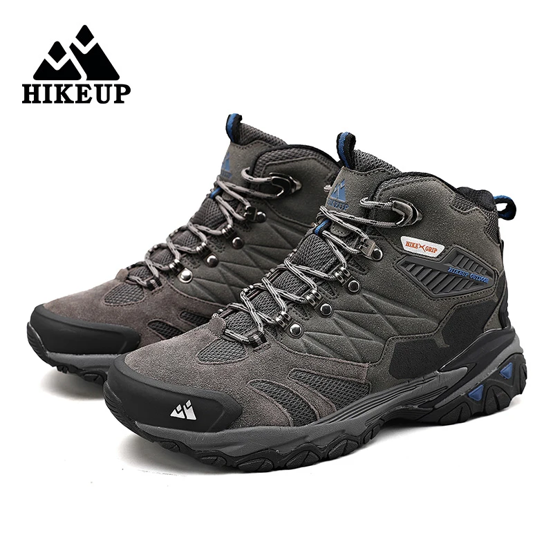 HIKEUP Winter Boot Männer Outdoor Wanderschuhe Wildleder High Top Leder Outdoor Trekking Turnschuhe Herren Berg Taktische Stiefel – Detail 28