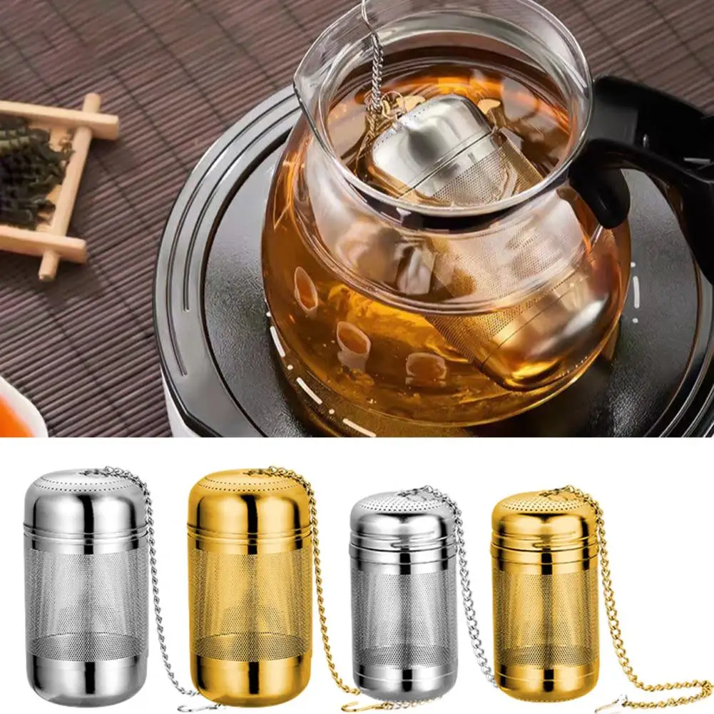 

Easy-to-clean Tea Strainer Stainless Steel Tea Infuser Strainer Set with Fine Mesh Ball Steeper Chain Hook for Brewing for Loose