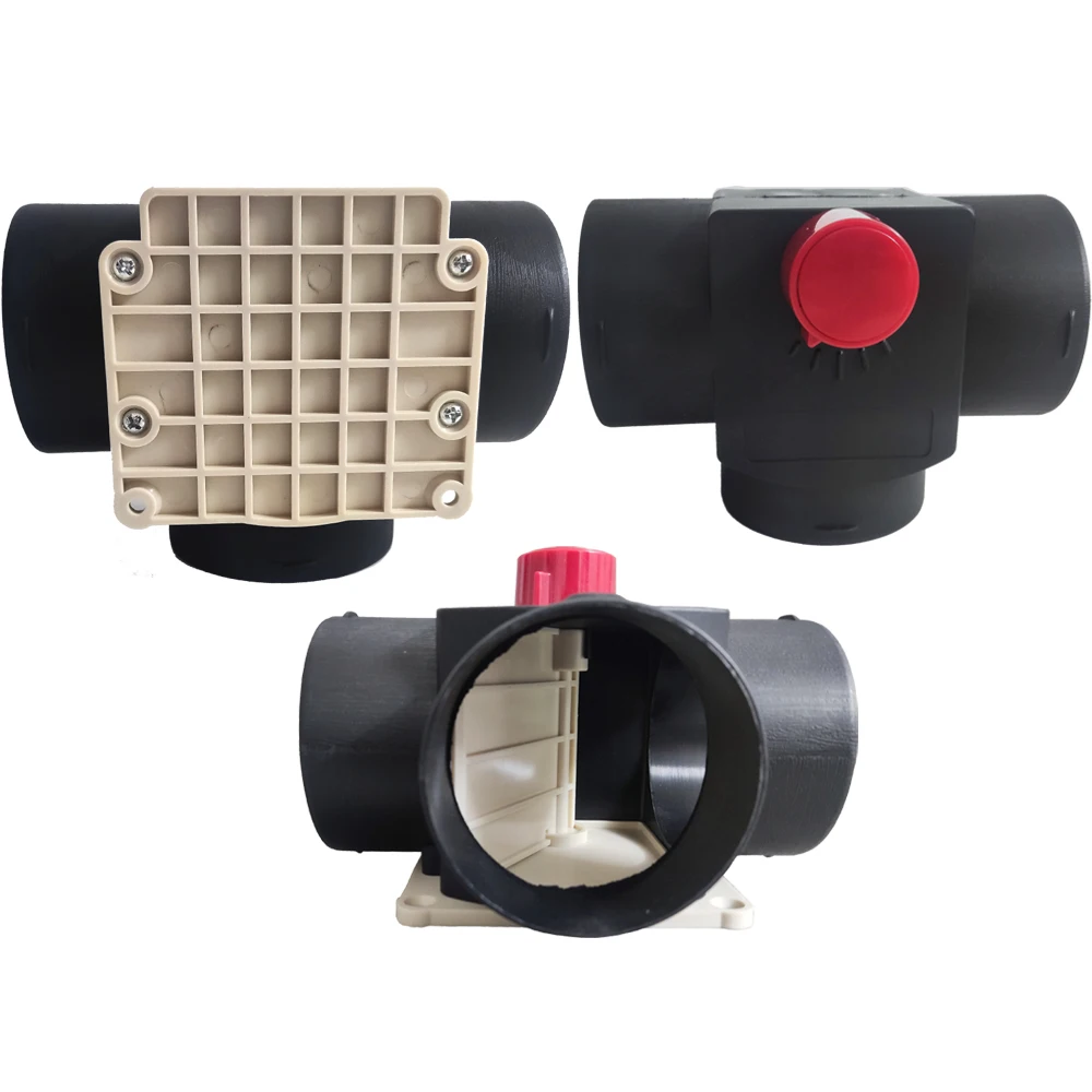 90MM / 90MM TO 75MM / 75MM Vavle Flap Adjustable Air Diesel Heater Vent Ducting T Branch Splitter Exhaust Pipe Joiner Connector air diesel heater duct pipe