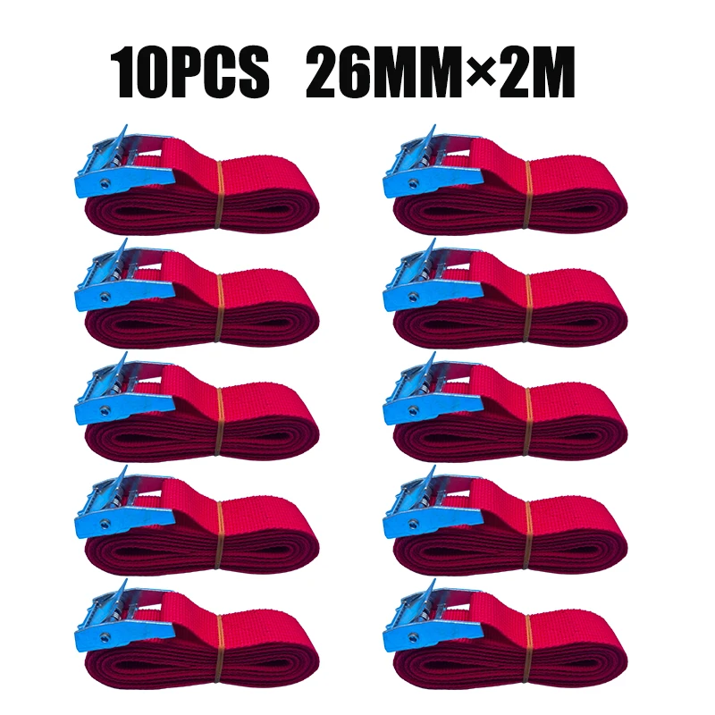 6/8/10Pcs 2M Tension Rope Cargo Strap