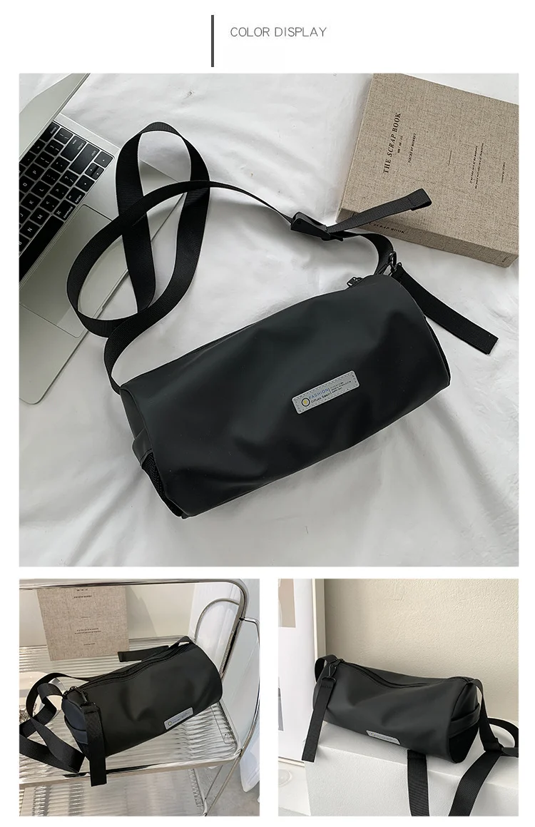 Moderna cilindrična torba, ženska torba, nova trendi, lagana torba preko ramena za sport i slobodno vrijeme, torba za rame velikog kapaciteta_voghion.com