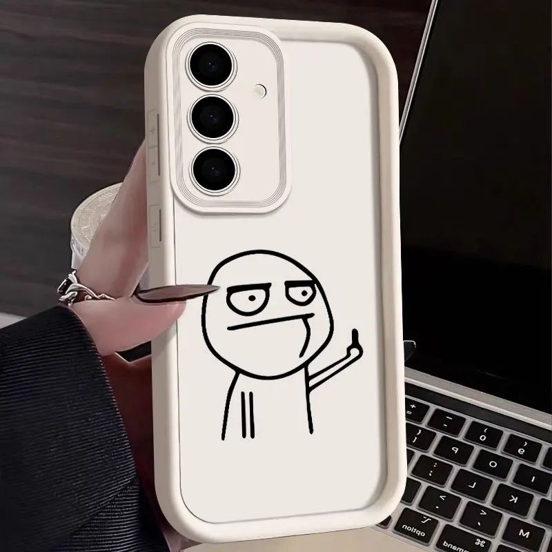 Funny Middle Finger Matchman Shockproof Phone Case