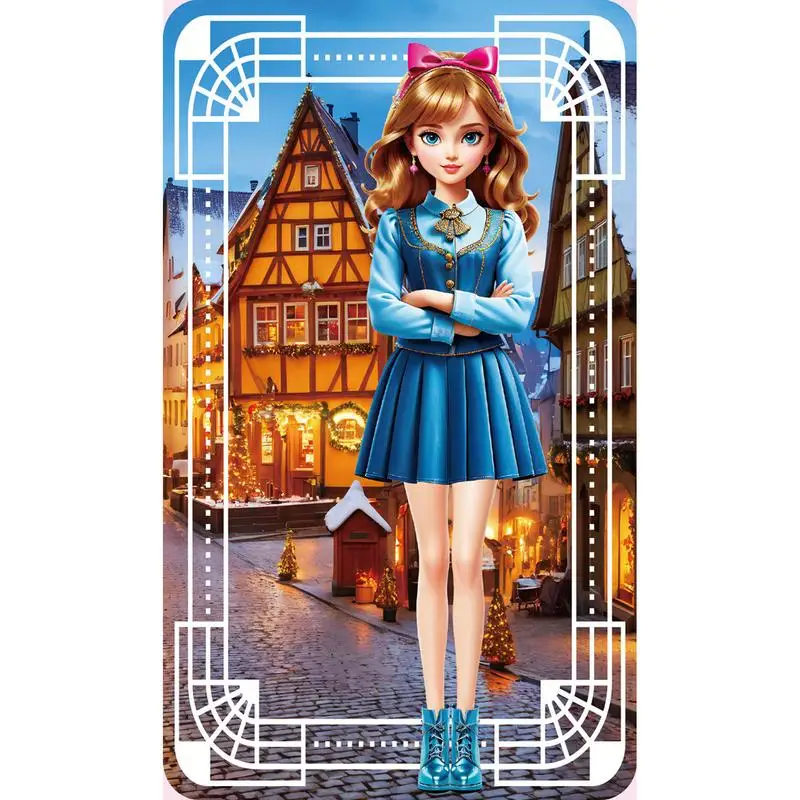 Magnetic Paper Dolls Princess Doll Set Toddler Activities Magnet Dress Up Sticker Book Children's Educational Toy For Girls