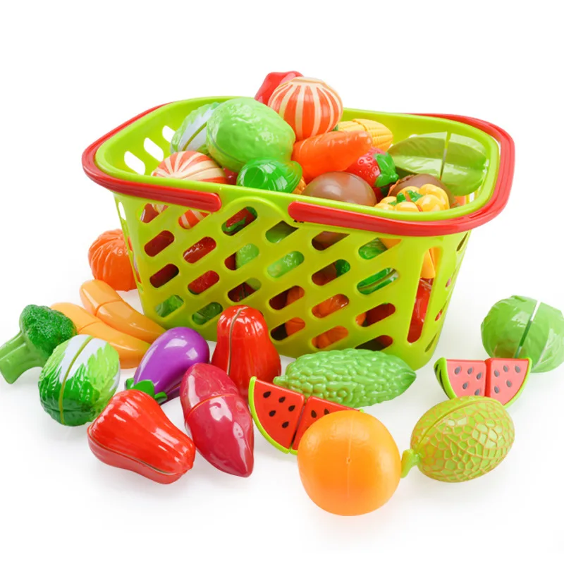 Cutting Fruits Vegetables Play Kids Kitchen DIY Cake Toy Cutting Fruit Vegetable Food Pretend Playset Kids Educational Toys 3