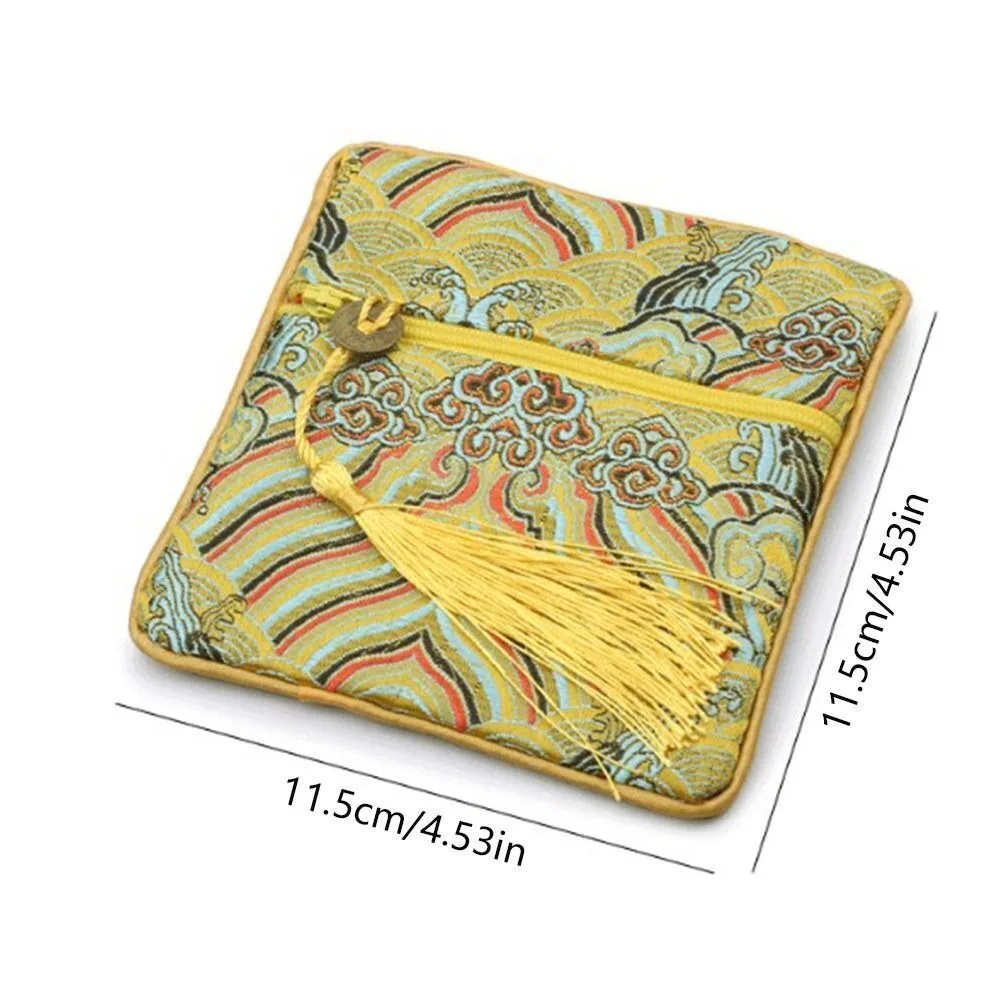 Exquisite Silk Jewelry Organizer Antiquities Embroidery Chinese Style Jewelry Storage Bag Brocade Pouch