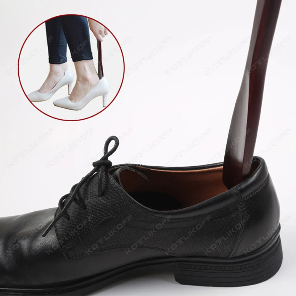 Langlebiger professioneller Schuhlöffel aus Holz, flexibler Schuhlöffel mit langem Griff, nützlicher Schuhheber, professioneller Schuhlöffel, Heimwerkzeuge – Detail 2