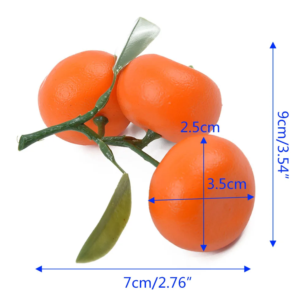 Artificial Fruits and Vegetables Artificial Oranges Tangerine Fruit Kitchen Fake Fruit Restaurant Display Lifelike Food Decor Props For Home Party Decor