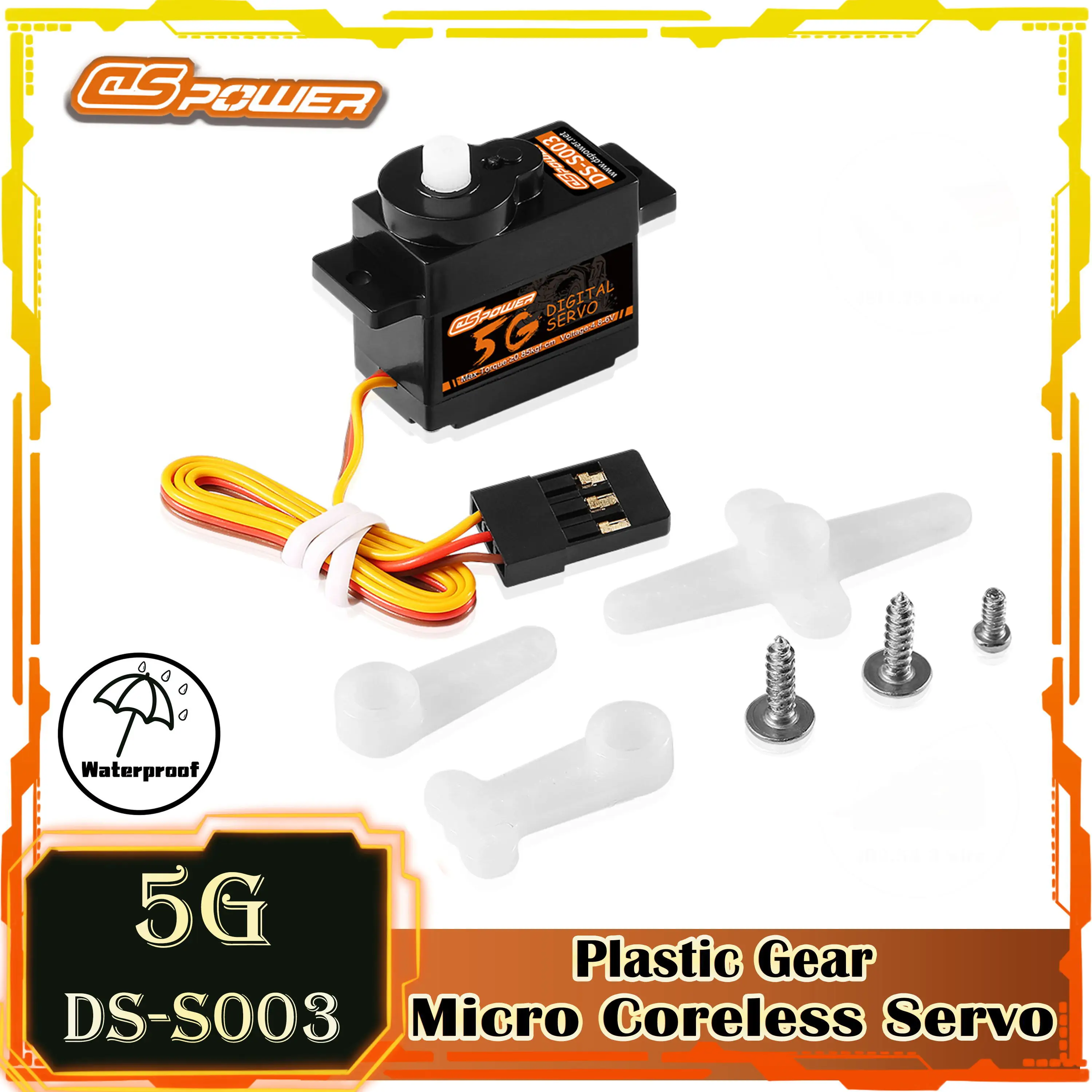 

DSPOWER 5g Mini Digital Coreless Servo Plastic Gear Micro for 1/28 RC Car WLtoys K969 K989 K999 Q Airplane Fix Wing Robot Boat