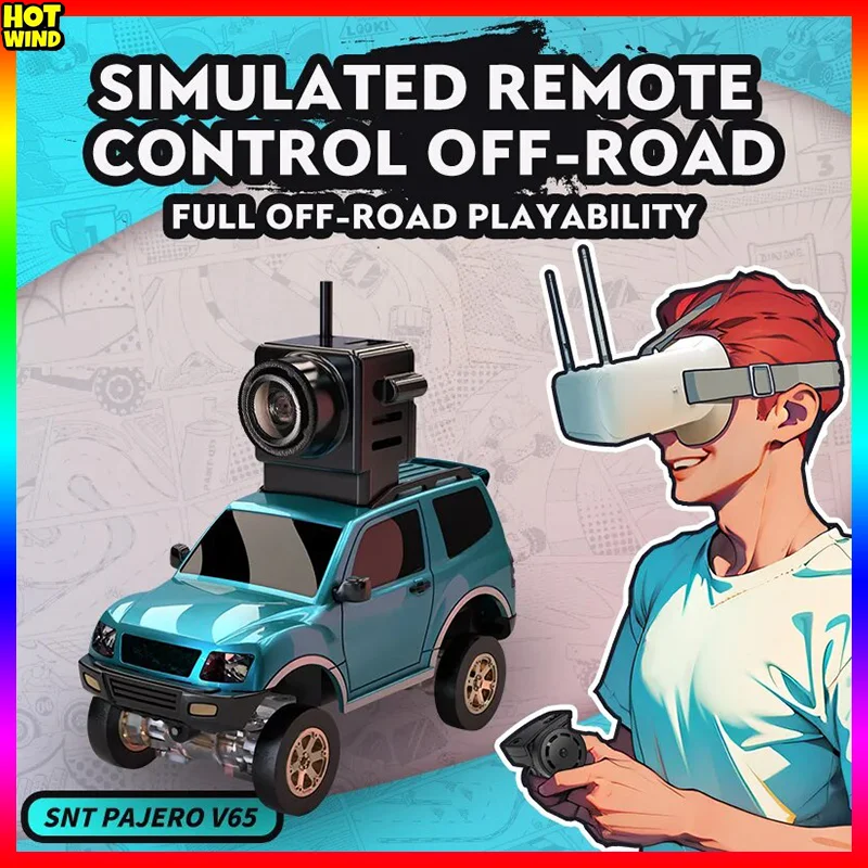 Sniclo 1:64 V65 Off-Road Fpv Car Micro Fpv Car Con Occhiali Micro Rc 4Wd Car Remote Mangetic Rimovibile Fpvbox Simulazione Drift