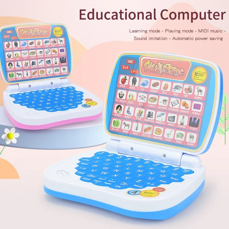 English Learning Small Laptop Toy for Kids 2-3 Years. Boys and Girls Computer for Aphabet ABC.Numbers.Words.Spelling.Maths.Music 3