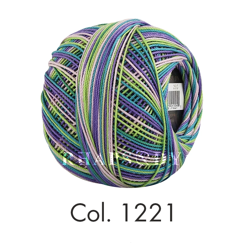 Crochet yarn Rhapsody Size 10 Cotton Crochet Thread Assorted Colors Knitting Egyptian Cotton Multicolor Variegated 18 Colors Available
