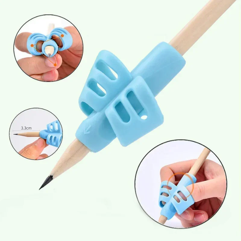 Children Writing Pencil Pen Holder 3/6pcs Kids Learning Practise Silicone Pen Aid Grasp Posture Correction Device for Students pen holder,pen and brush holder