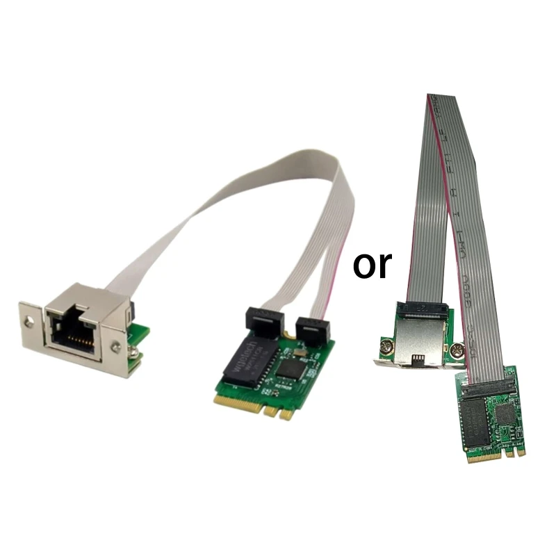 

High Speed M.2 A+E 2.5G Ethernet Adapter 2.5G/1G/100M Multi-Gigabit M.2 Networks Card 8125BCOM Industrial Control Card Dropship