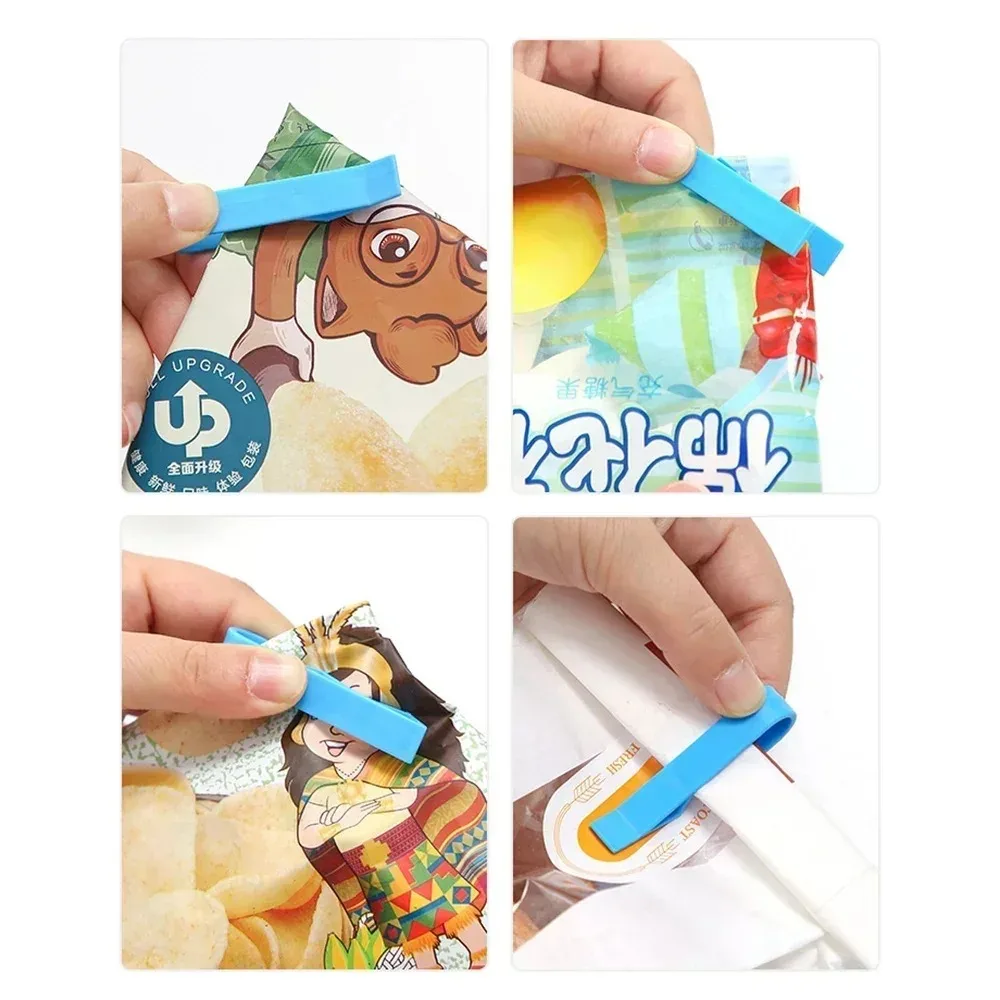 24/2pcs 쓰레기통 고정 클립 실용적인 쓰레기 봉투 미끄럼 방지 홀더 클램프 쓰레기 봉투 고정 클립 스낵 봉투 밀봉 도구
