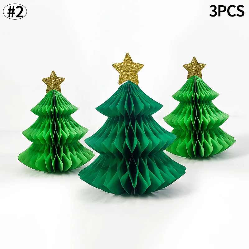 thumbnail image 1 of Bolas de nido de abeja para decoración navideña, adornos colgantes decorativos para fiestas, manualidades, adornos colgantes de papel para árbol de Navidad, 1 of 5