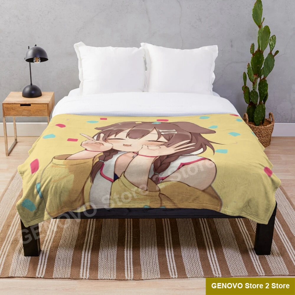 Korone Vtuber Hololive Anime Girl Blanket Print On Demand Decorative