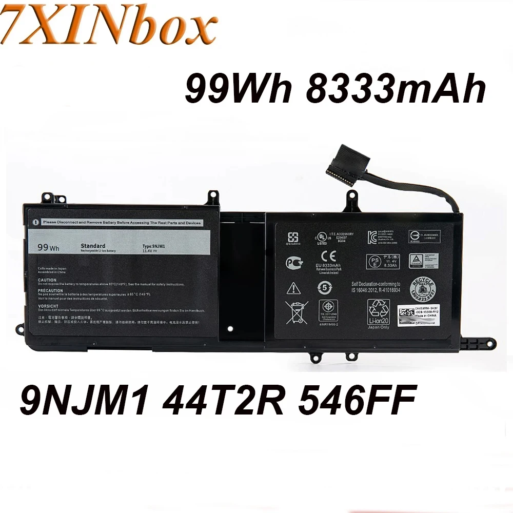 

7XINbox 9NJM1 01D82 44T2R 11,4 V 99Wh 8330mAh Аккумулятор для ноутбука Dell 15 R3 R4 17 R4 R5 ALW17C-D1738 D1748 Series