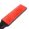 34cm Red Or Black Plush And Leather Paddle Riding Crops Flogger Horsewhips Spikes Spanking Paddle Slapper 4