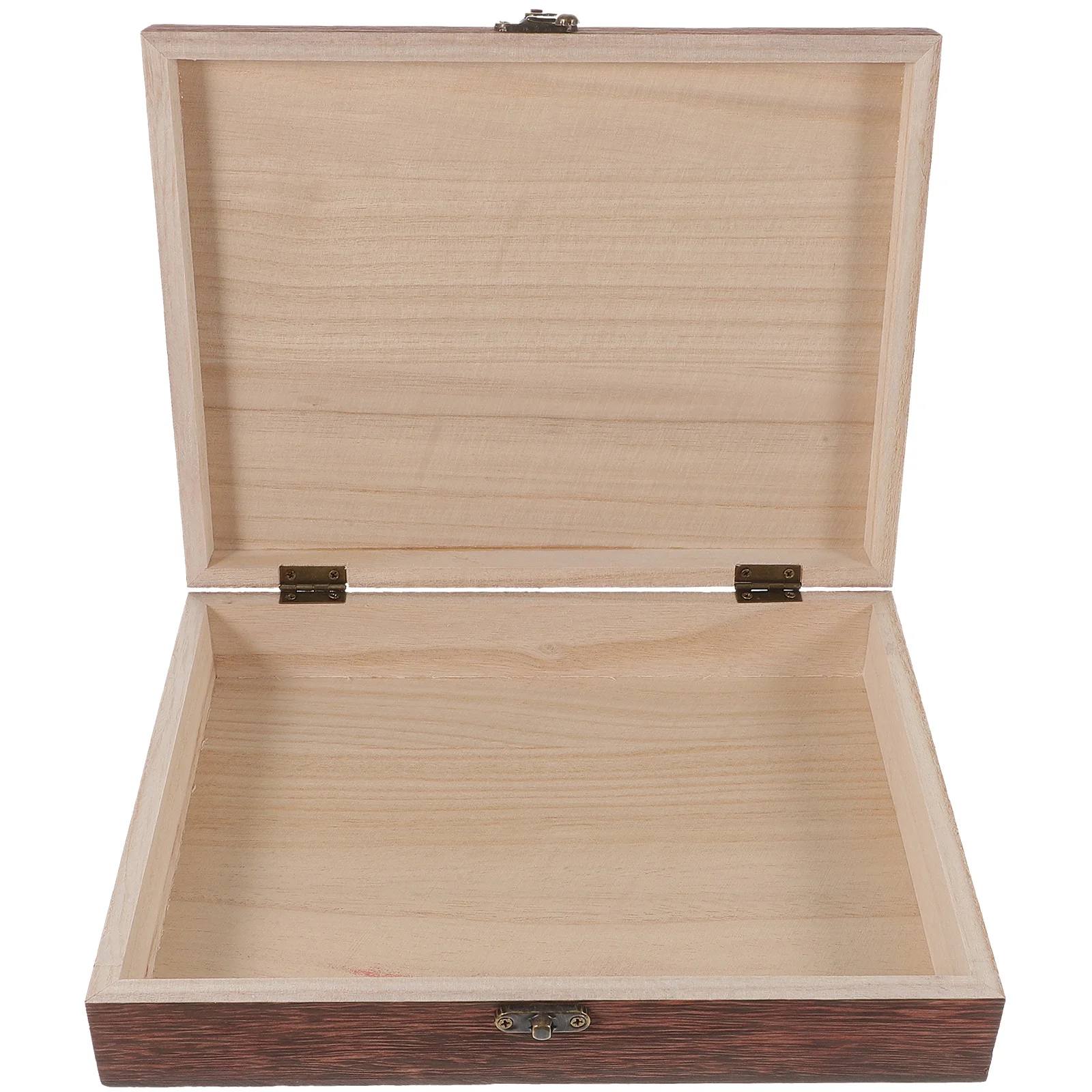 

Wooden Retro Storage Box Treasure Box Storage Case Simple Storage Container Dust-Proof With Lock