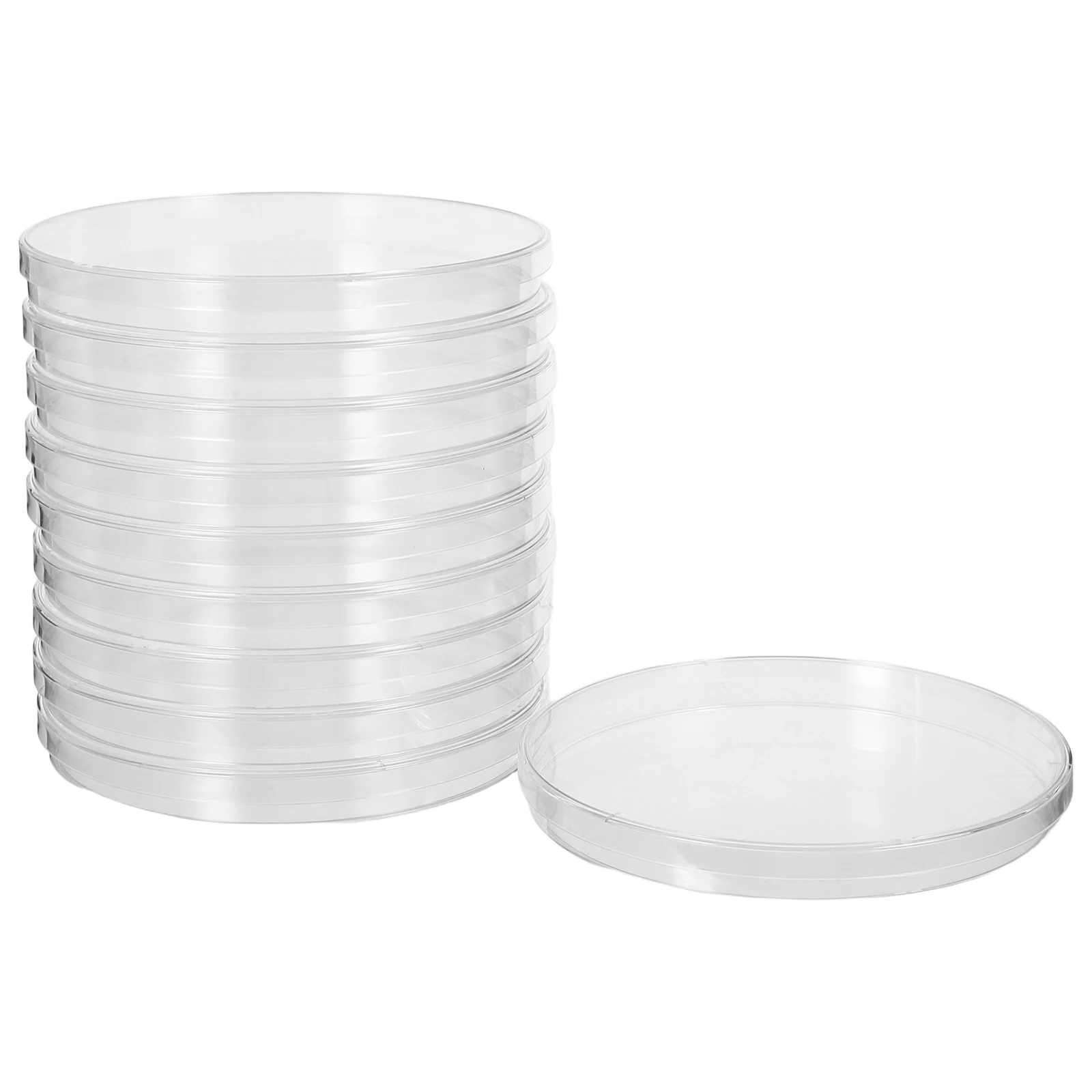 10pcs Plastic Petri Dishes with Lid 14.3cm Diameter x 1.6 cm Deep Petri Plates Tissue Culture Plate for Lab Science Experiment