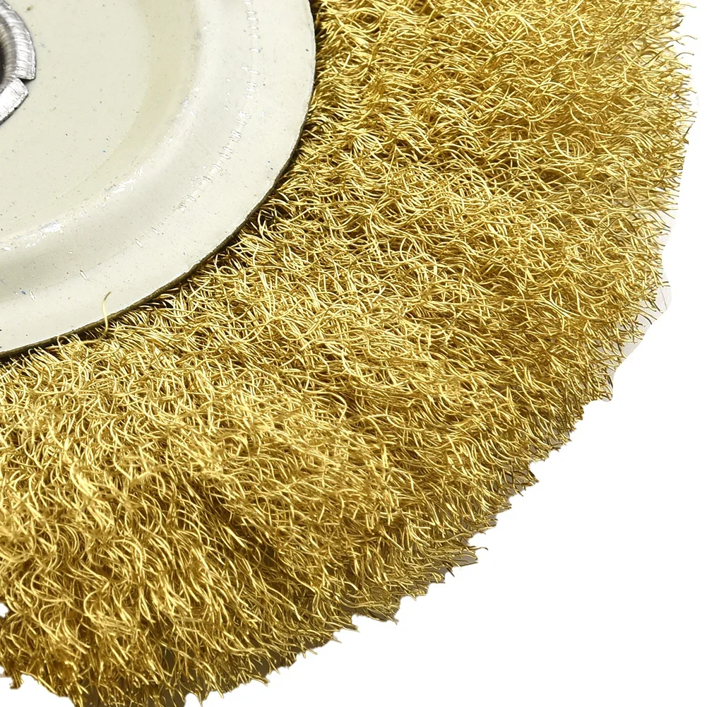 1 Brosse Ronde En Fil D'acier De 125 Mm, Outils Abrasifs Pour Enlever La Rouille Du Métal, Brosse De Polissage, Roues Métalliques Serties
