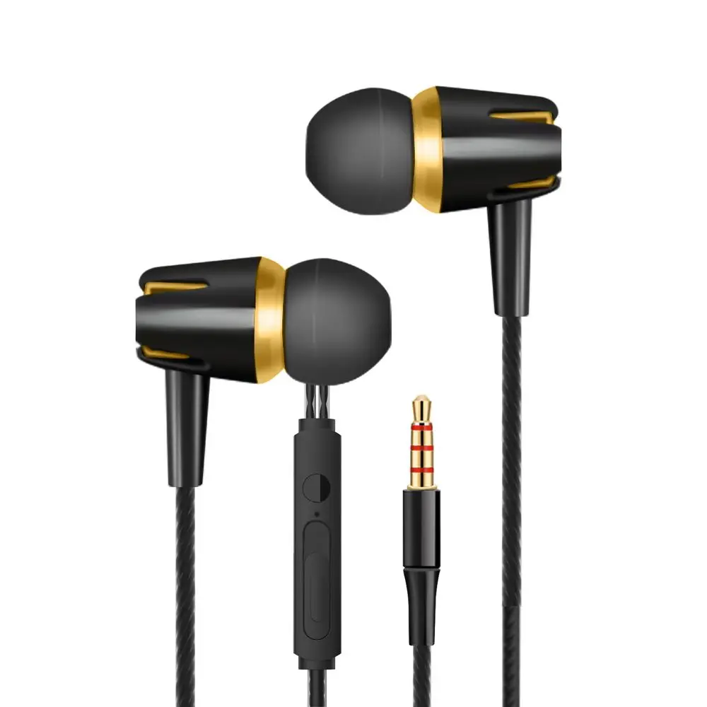 3.5mm Stereo Earphone Earbuds Bass Headphone Sports Headset With Mic for Iphone Samsung Huawei Xiaomi PC Phone