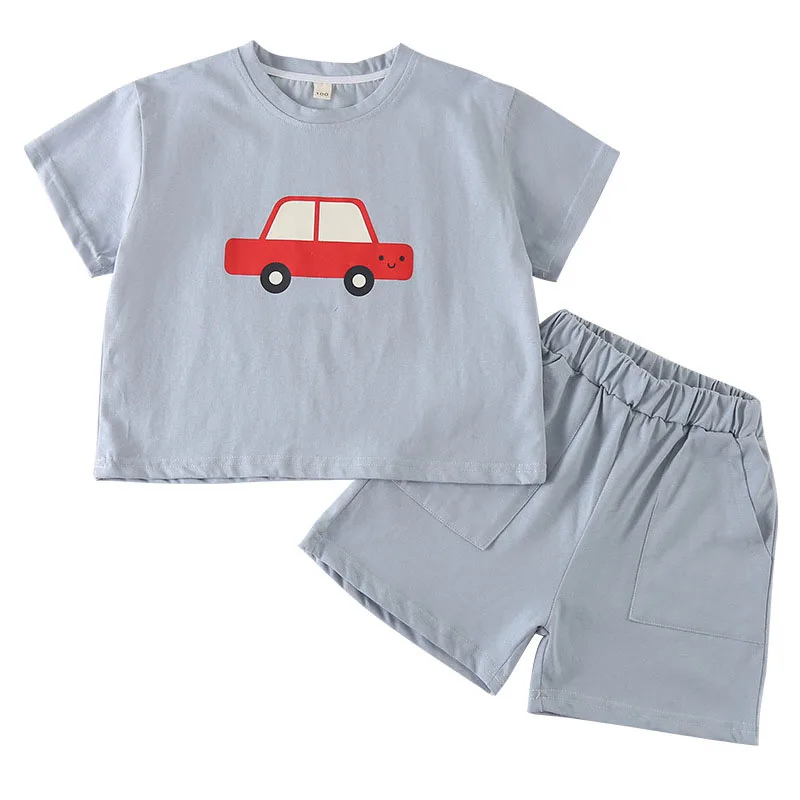 Cute Cartoon Kids Summer T Shirt and Shorts Set