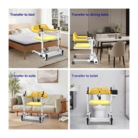 Wholesale Manual Crank Patient Transfer Lifting Chair With Commode For Handicapped Elderly People Other Hospital Furniture 2