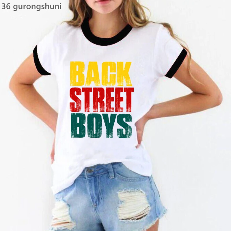 Backstreet Boys ICH Bin Nicht Alt ICH Bin Vintage Grafik Druck T-shirts Frauen Lustige Weiß T Shirt Femme Sommer Hüfte hop T-Shirt Femal – Detail 18