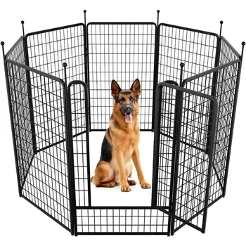 Rollick Dog Playpen for Yard, RV Camping, 50 inch 8 Panels for Large Dogs│Patented 1