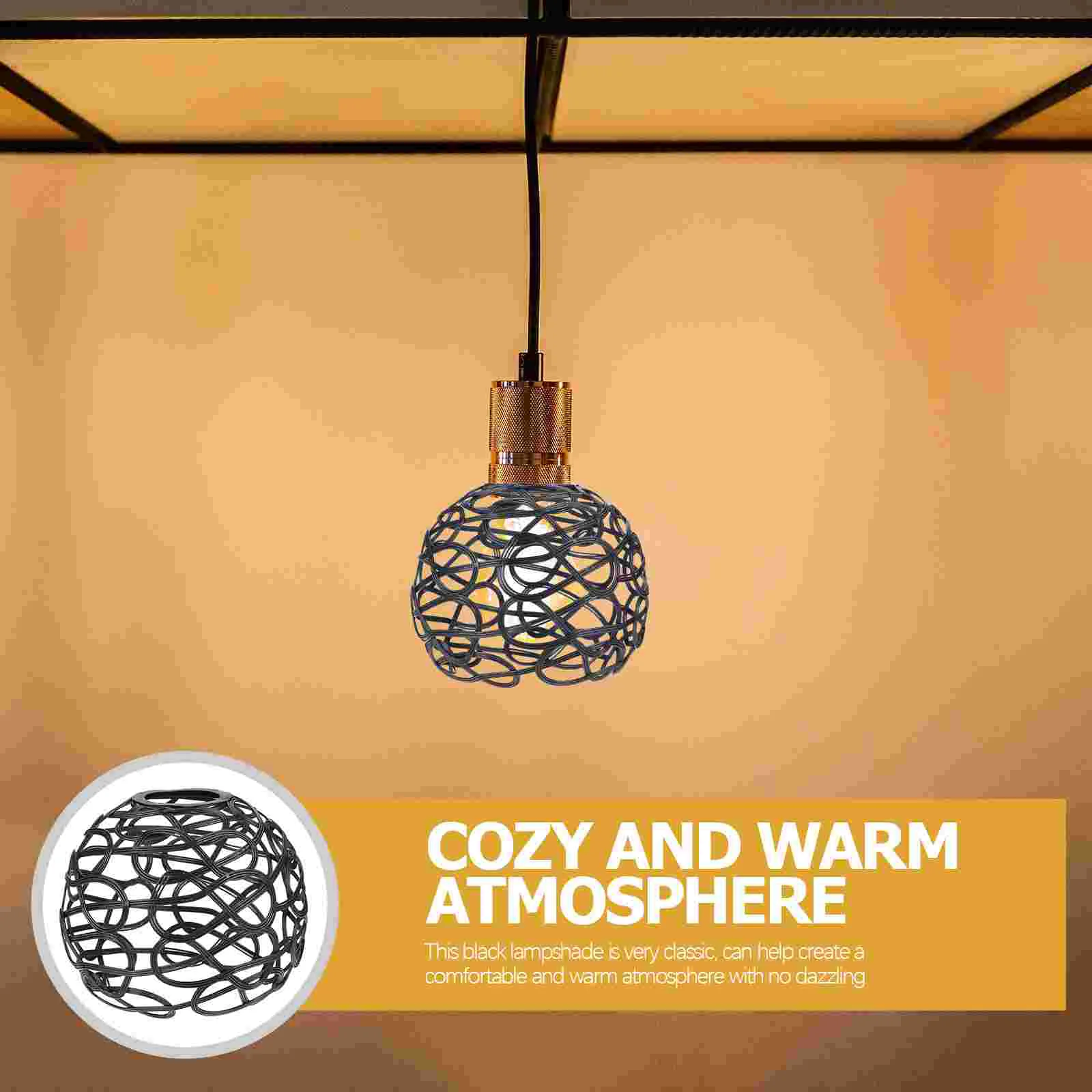 

Industrial Light Bulb Cage Diy Vintage Style Light Cage Lamp Guard Iron Chandelier Lamp Shade Replacement Pendant Light Wall