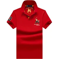 Polo d'été hommes coton décontracté broderie Polo t-shirt solide à manches courtes revers bouton chemise affaires créateur de mode mâle 3
